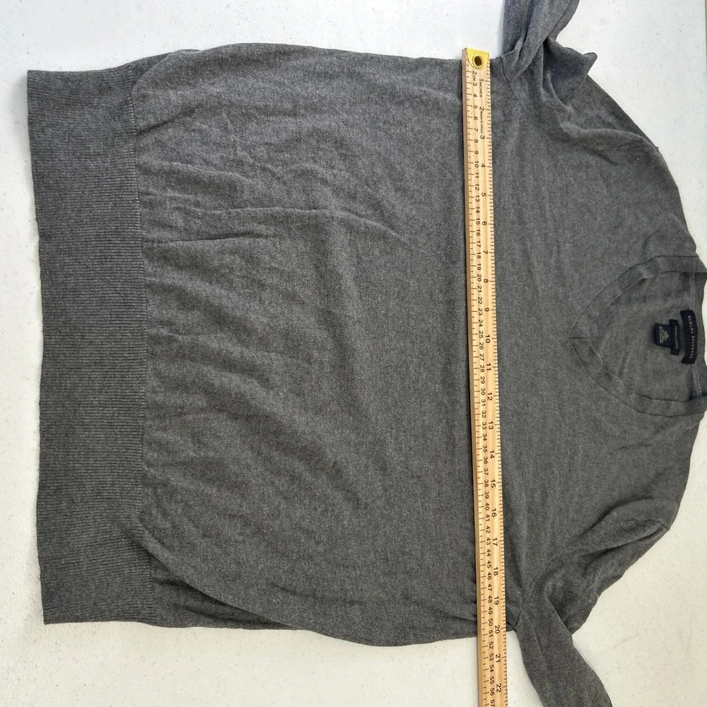 Banana Republic Mens Medium Grey Silk Cotton Cashmere V-Neck Sweater